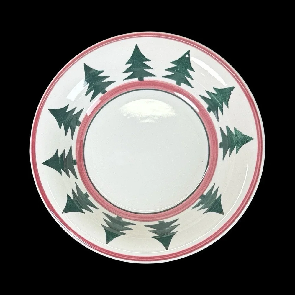 Pier 1 O' Tannenbaum SOUP BOWLS Christmas Trees Cereal Bowl 8 ¼